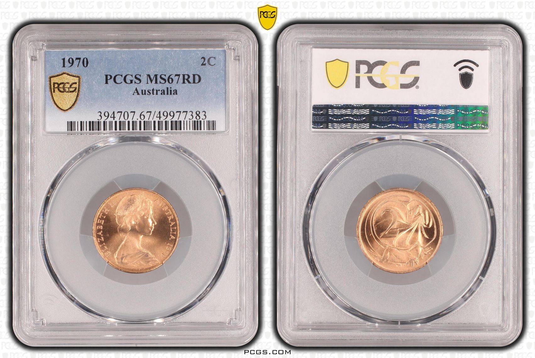 15 · Two Cent, 1970, PCGS MS67RD