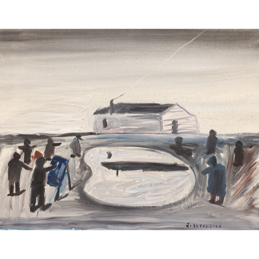 Jay Steensma ''The Gathering'' 1980's Oil