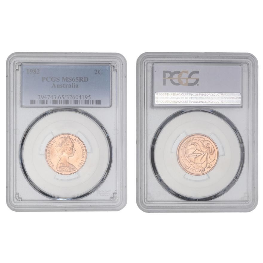 Elizabeth II, Two Cent, 1982, PCGS MS65RD