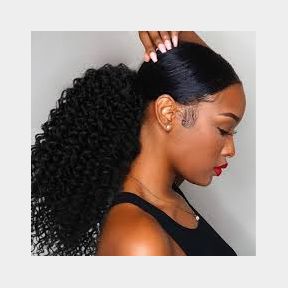 Curly Ponytail Extension Drawstring Ponytails - Black- Bar 9902095908173- 51737/9214
