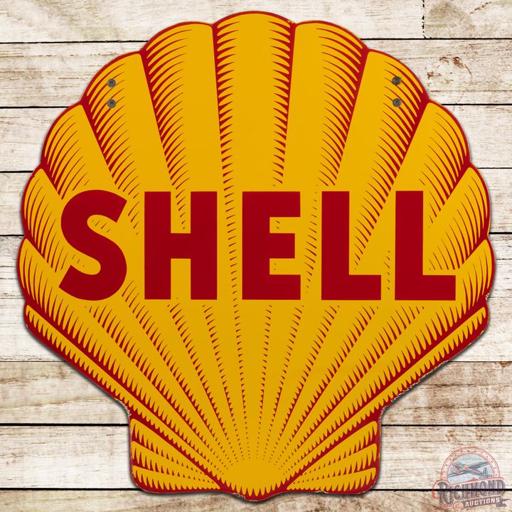 48" Shell "Shark Tooth" DSP Clamshell Sign - 9.25 & 9