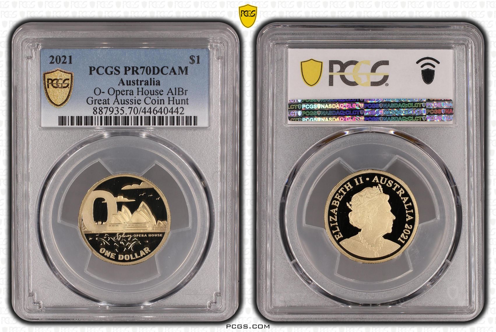 O- Opera House AlBr, One Dollar, 2021, PCGS PR70DCAM