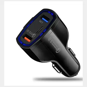 Quick Charge 3.0 Car Charger 5v.3.5A QC3.0 Turbo Fast Charging 2 USB 1 Type C | USED