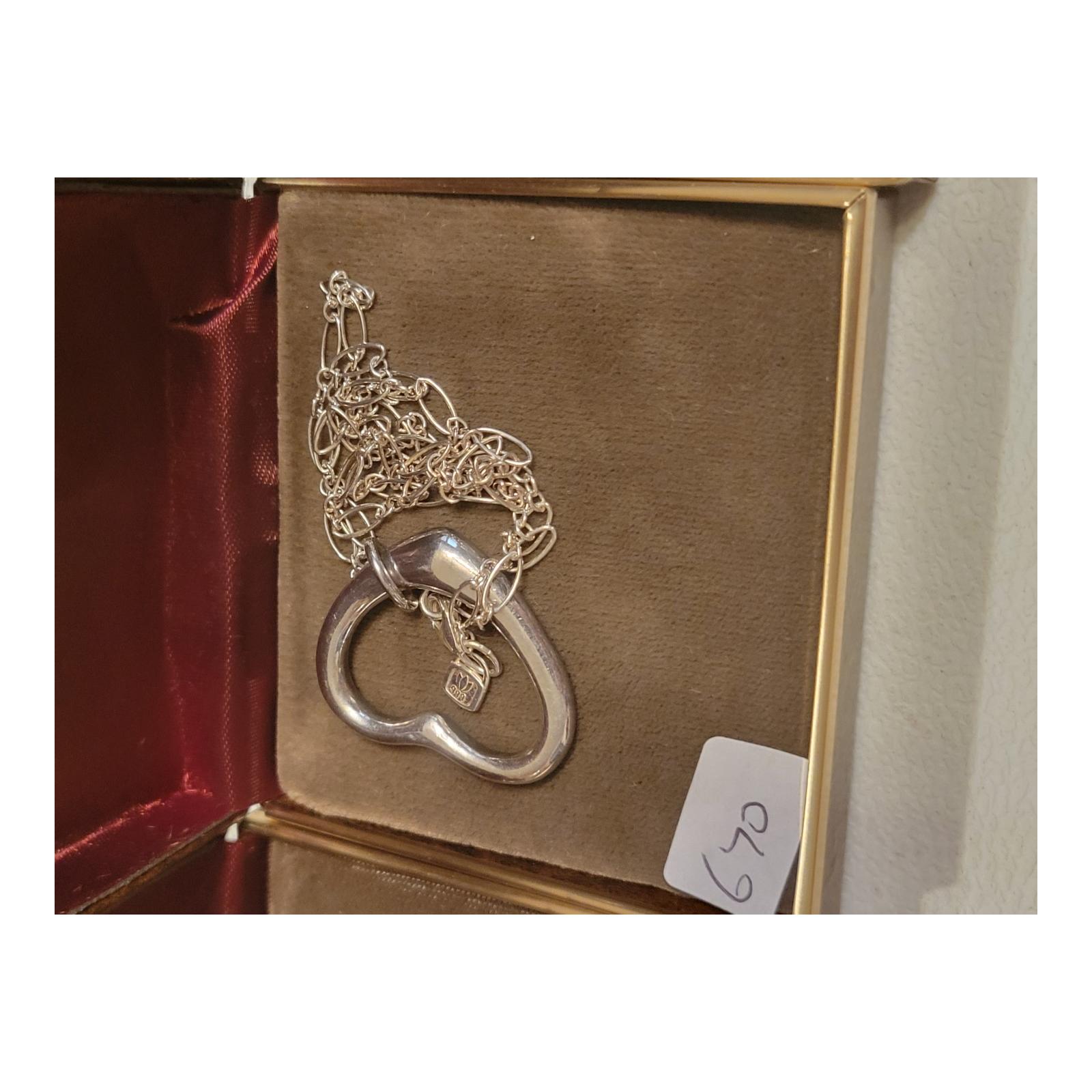 Solid Silver .999 Heart Necklace | Midwest Auctions, LLC