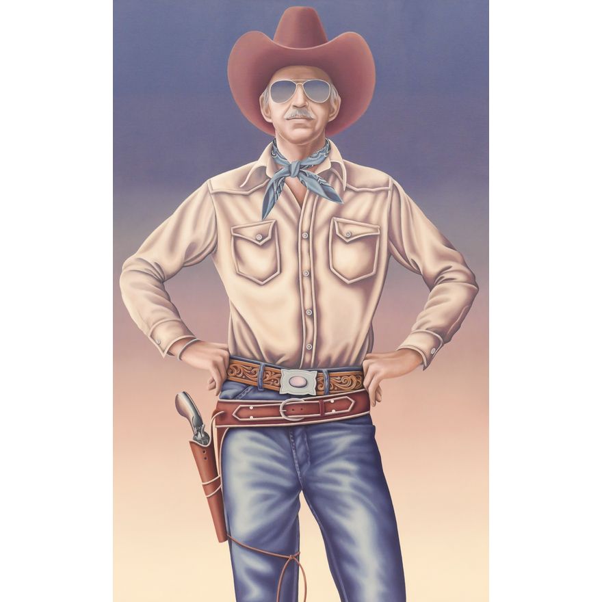 Liisa Phillips ''Cowboy'' 1978 Oil on Canvas