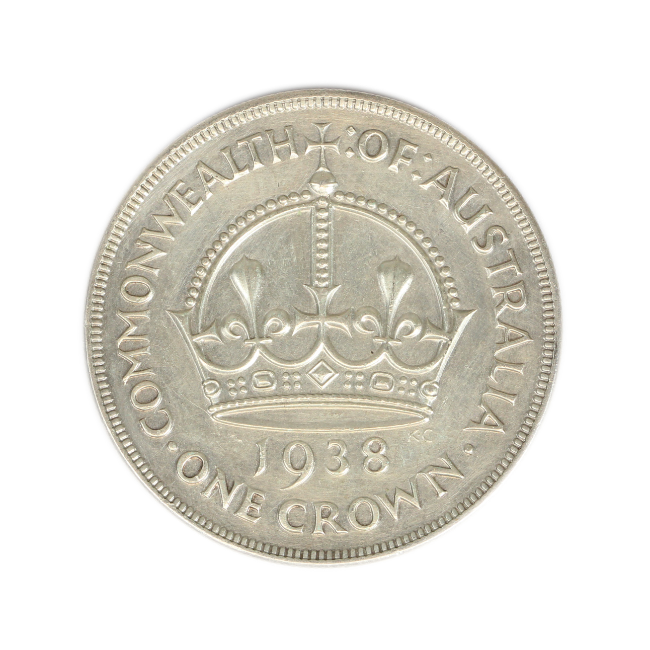 1130. · George V, Crown, 1938, gVF