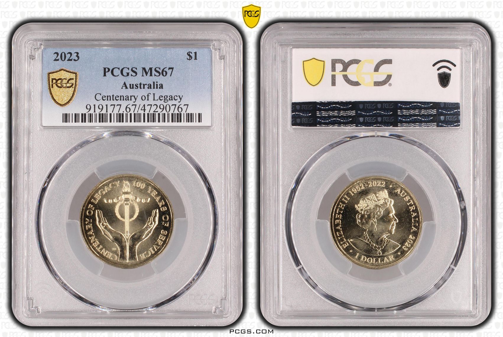 Centenary of Legacy, One Dollar, 2023, PCGS MS67