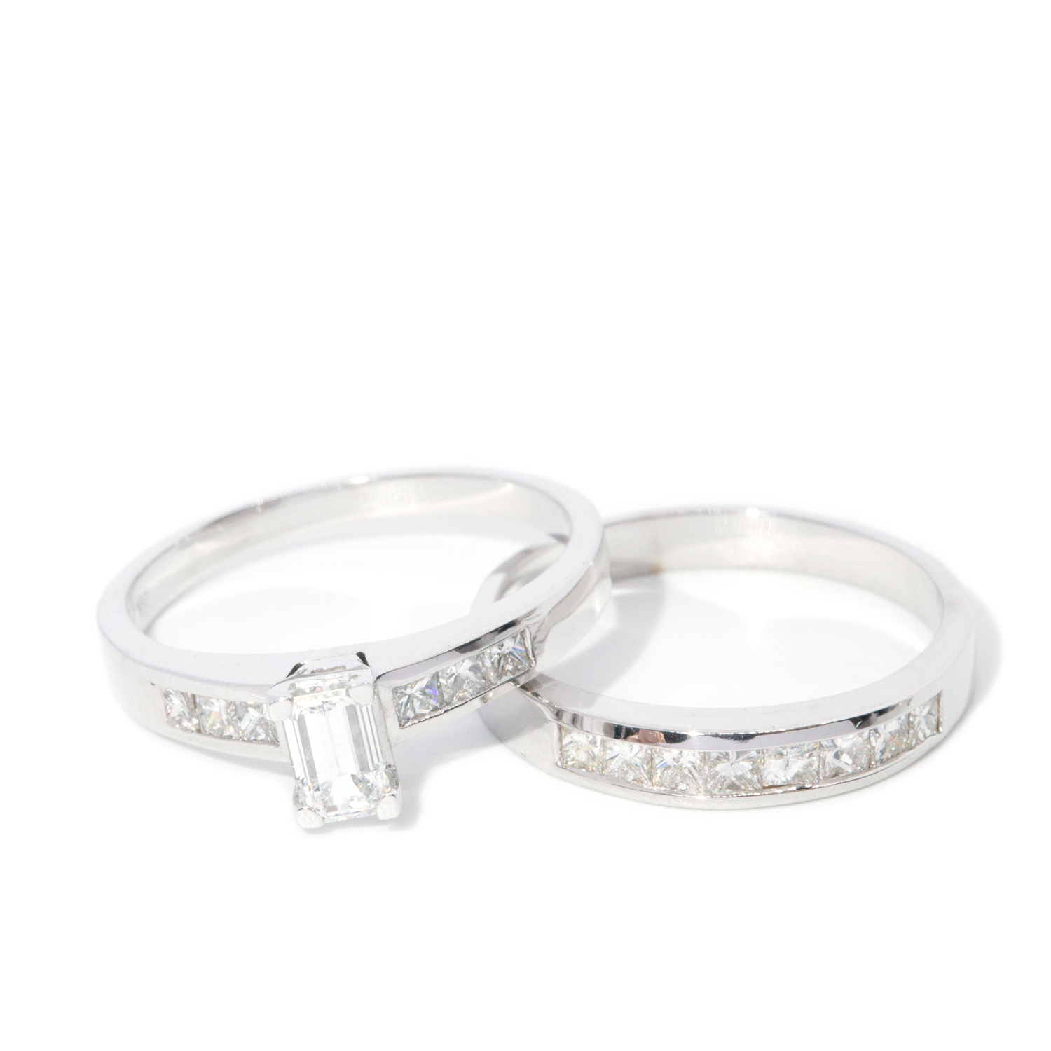 1.71 Carat Diamond Two Ring Set