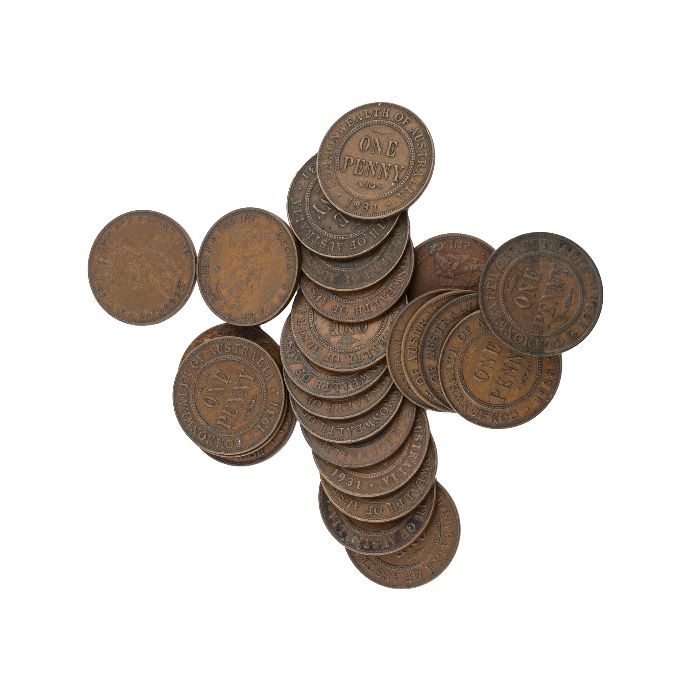 George V, Penny, 1931, aFine - VF