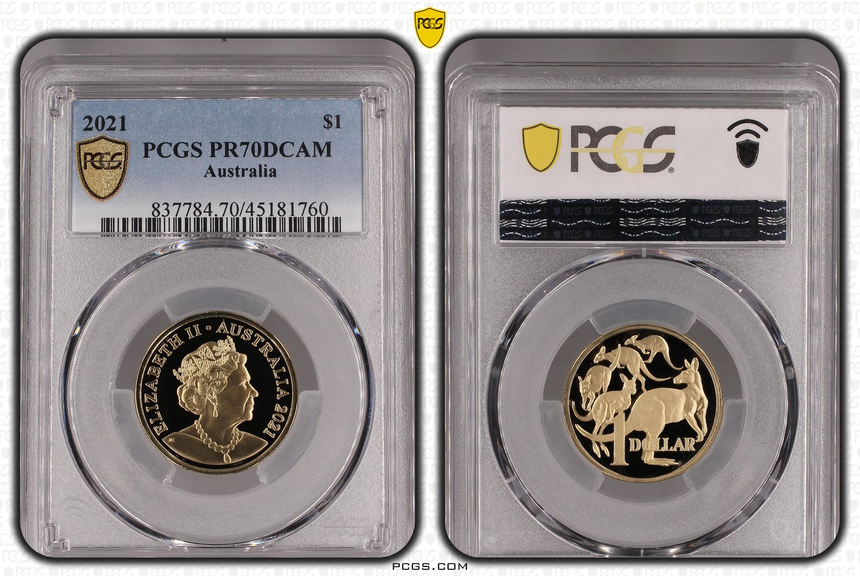 2021 Australia One Dollar, $1 PCGS - PR70DCAM POP 131/0 -760