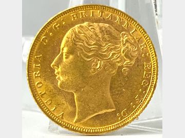 1871 VICTORIA YOUNG HEAD LONDON MINT GOLD SOVEREIGN