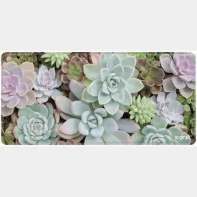 Iconix Glowing Succulents Full Desk XL Coverage Gaming and Office Mouse Pad |