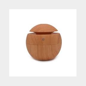 Round Shaped Mini USB Ultrasonic Aroma Humidifier - Wooden Light Brown-50582/12270 (B1 S4)
