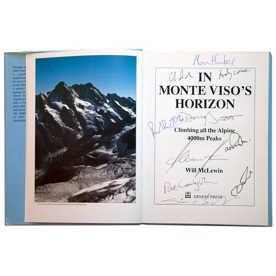 McLEWIN, WILL [Signed by 10 party members], In Monte Viso's Horizon. Climbing all the Alpine 4000m Peaks.