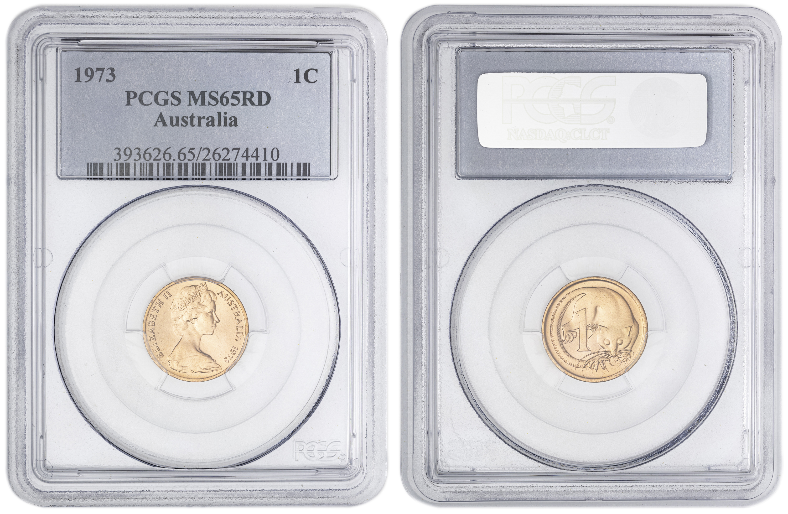 37 · One Cent, 1973, PCGS MS65RD