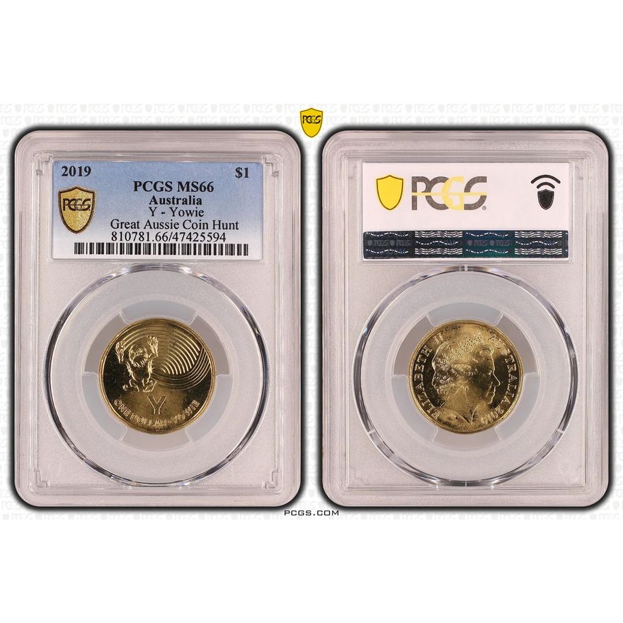 Y - Yowie - Great Aussie Coin Hunt, One Dollar, 2019 POP Report 7/0, PCGS MS 66