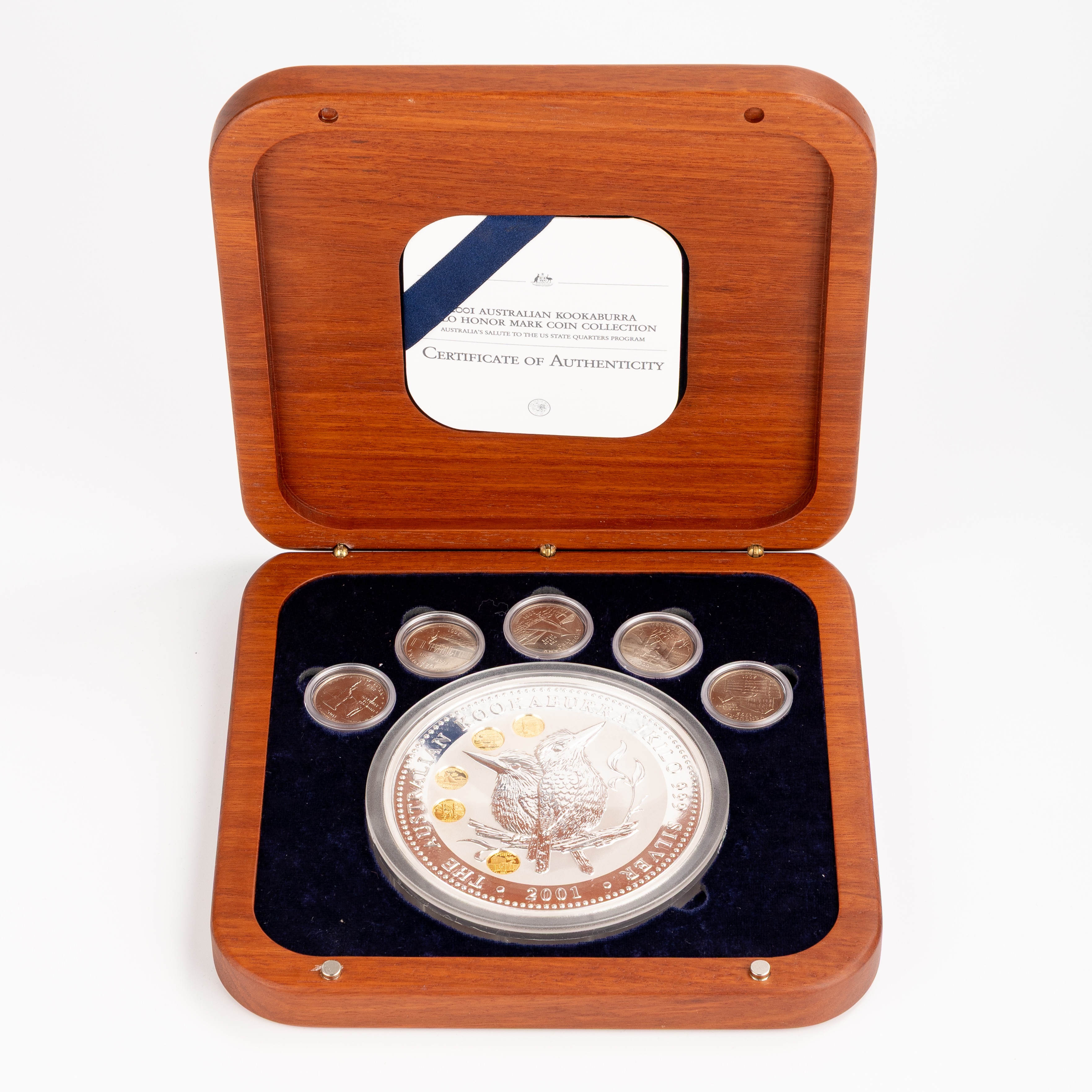 Elizabeth II, Kookaburra Kilo Honor Mark US State Quarters, Thirty Dollars, 2001, FDC