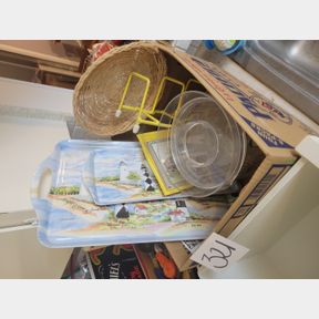 Vintage Melamine Lighthouse Platters and Other Items