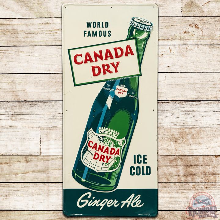 World Famous Canada Dry Ginger Ale SST Sign - 8.5