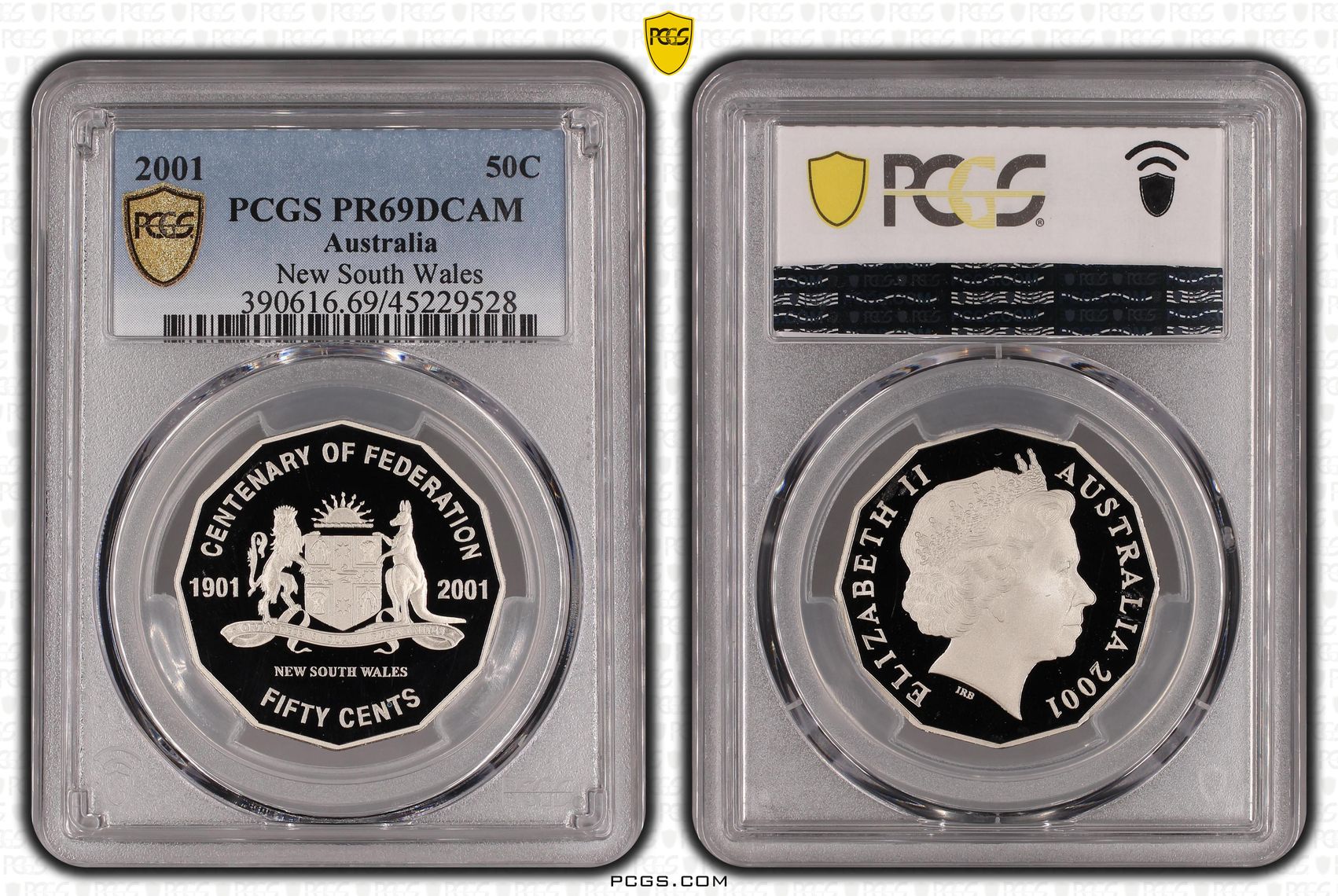New South Wales , Fifty Cent, 2001, PCGS PR69DCAM