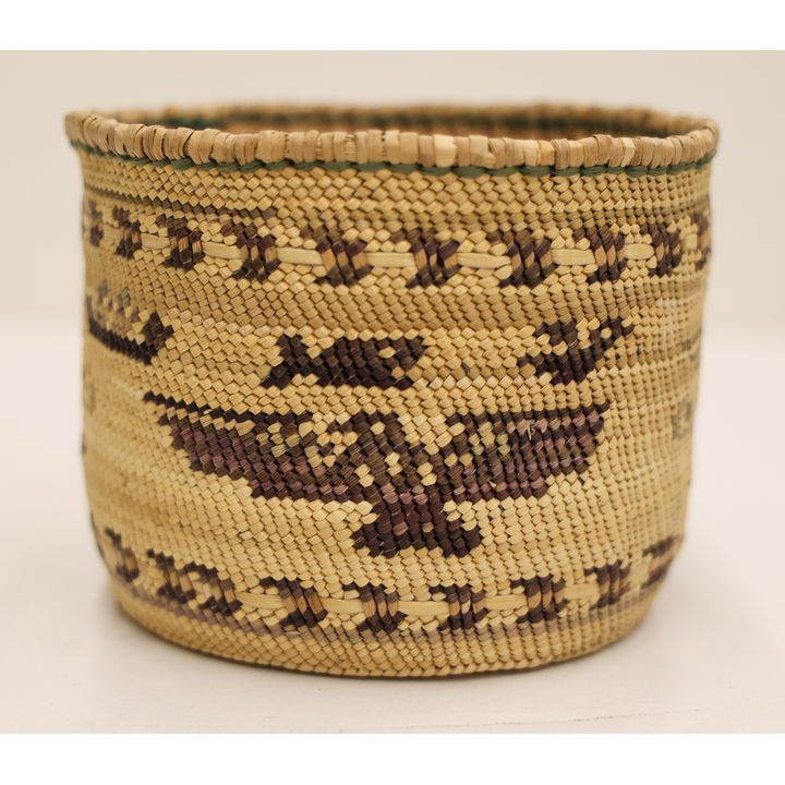 Old Makah Indian Pattern Basket