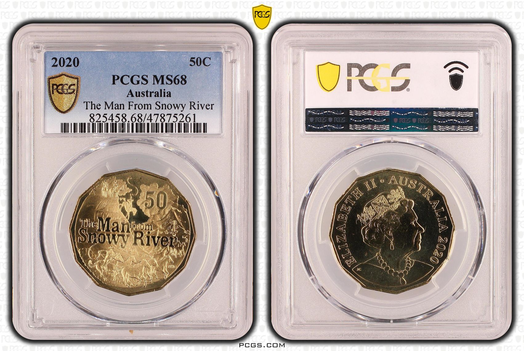 The Man From Snowy River , Fifty Cent, 2020, PCGS MS68