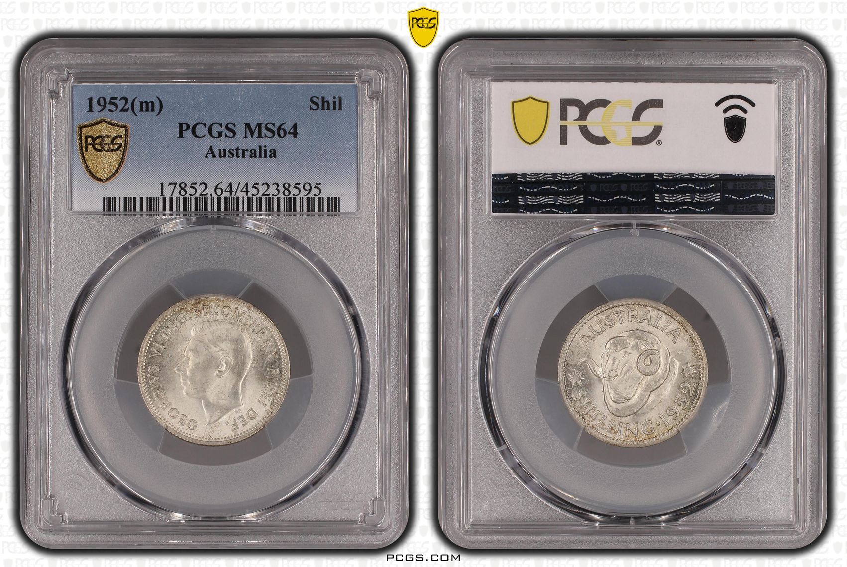 1952(m) Australia Shilling PCGS - MS64 -595