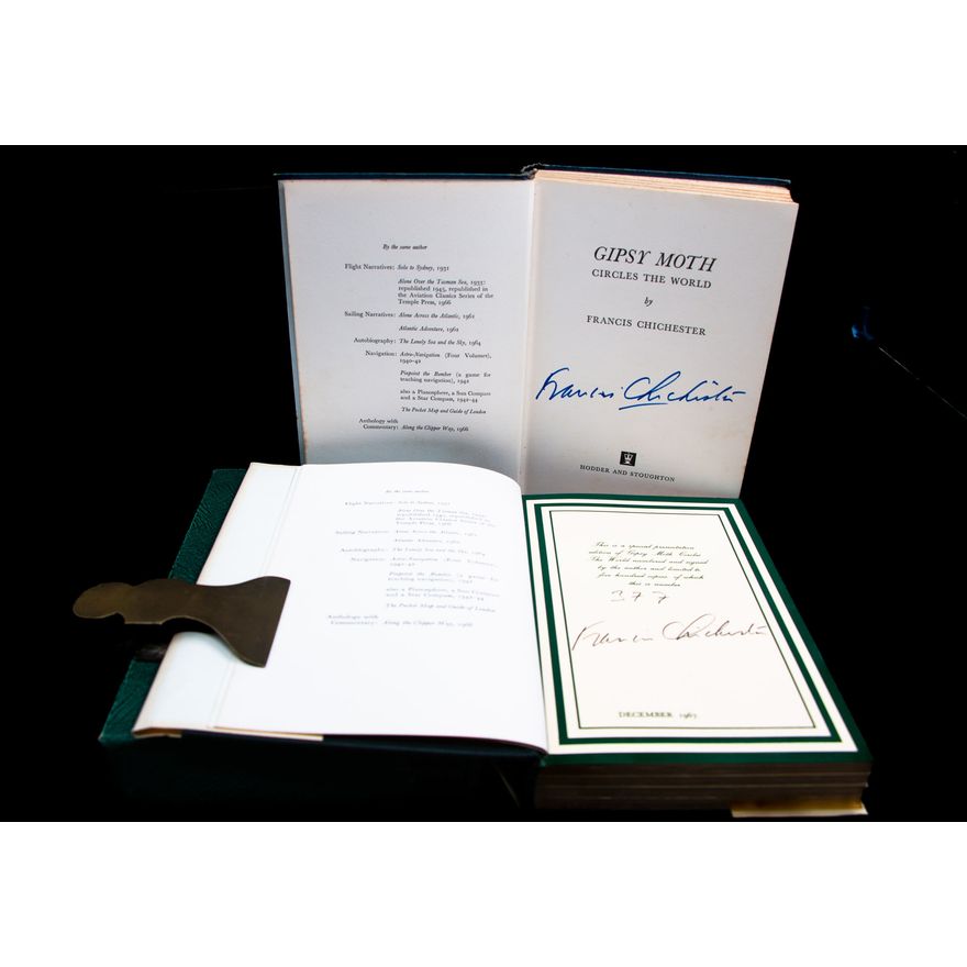 Francis Chichester [2 Signed Copies] 'Gipsy Moth, Circles the World'