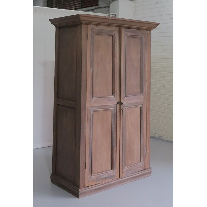 BLEACHED TWO-DOOR CUPBOARD