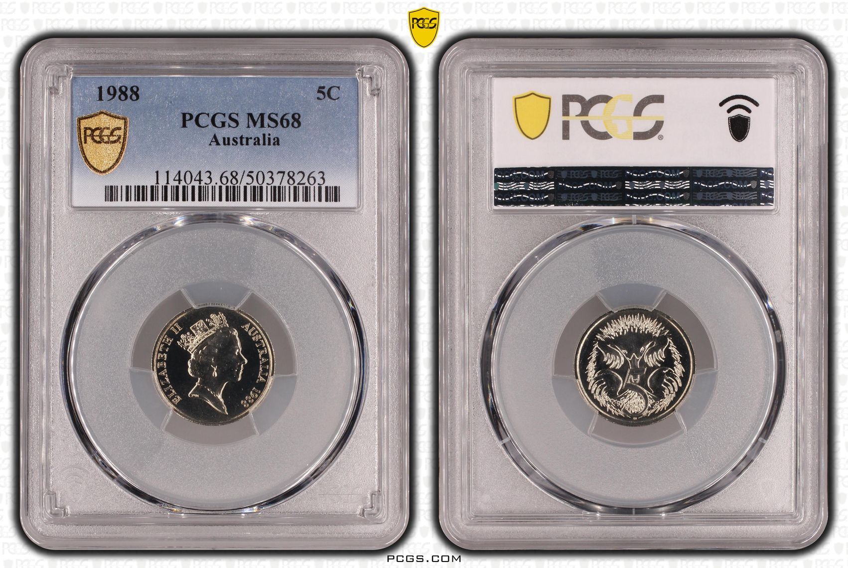 , Five Cent, 1988, PCGS MS68
