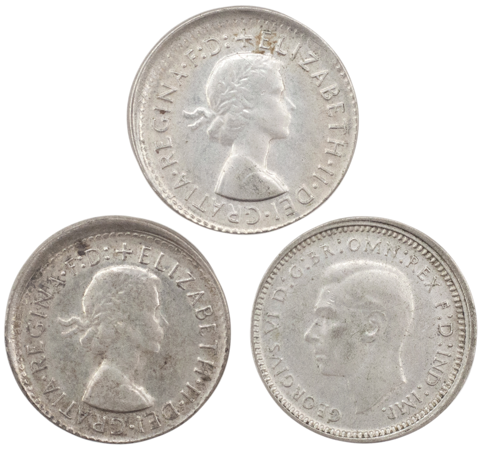 George VI - Elizabeth II, Threepence VF - EF