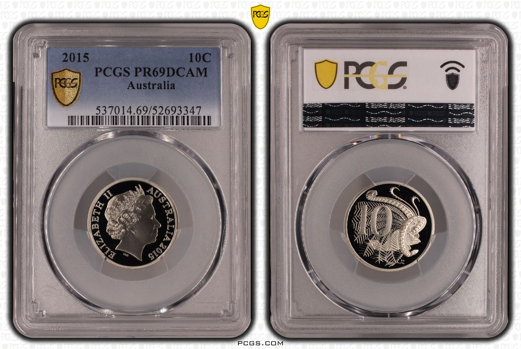 Ten Cent, 2015, Pcgs Pr69dcam