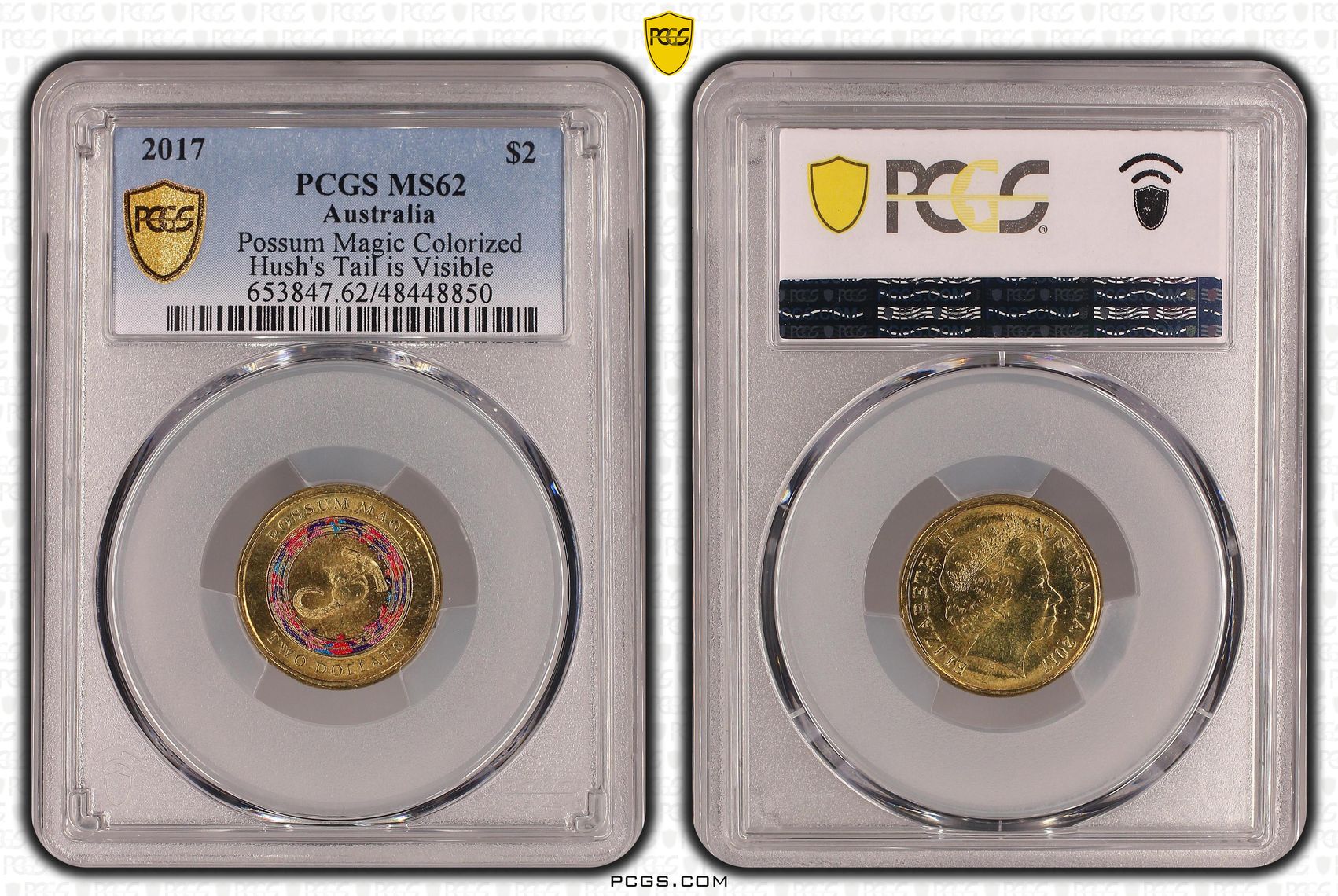 Elizabeth II, Possum Magic - Hush's Tail is Visible, Two Dollar, 2017, PCGS MS62