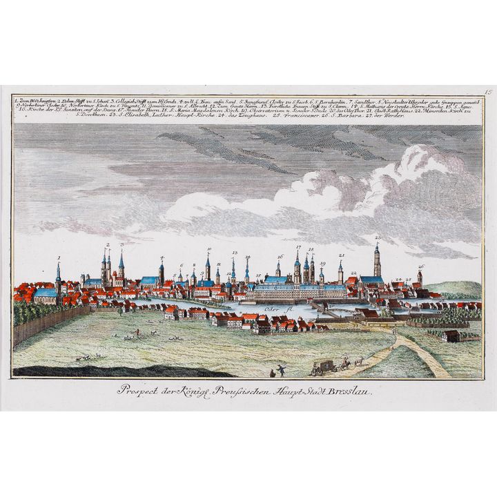 Johann David Schleuen | Prospect der Königl. Preussischen Haupt=Stadt Breslau