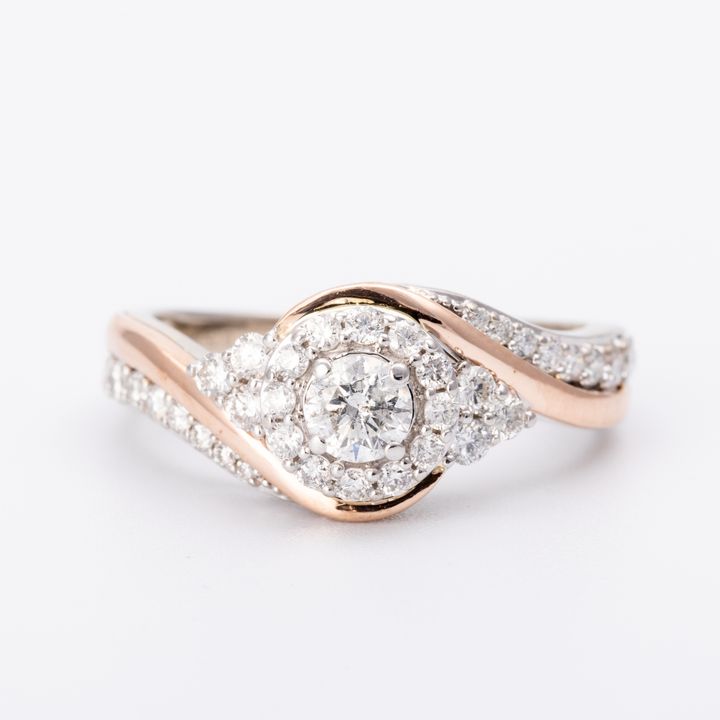 0.75 Carat Diamond Cluster Ring 14ct