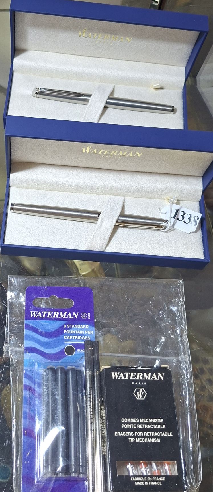 1338 · WATERMAN FOUNTAIN AND BALL POINT SET OF PENS