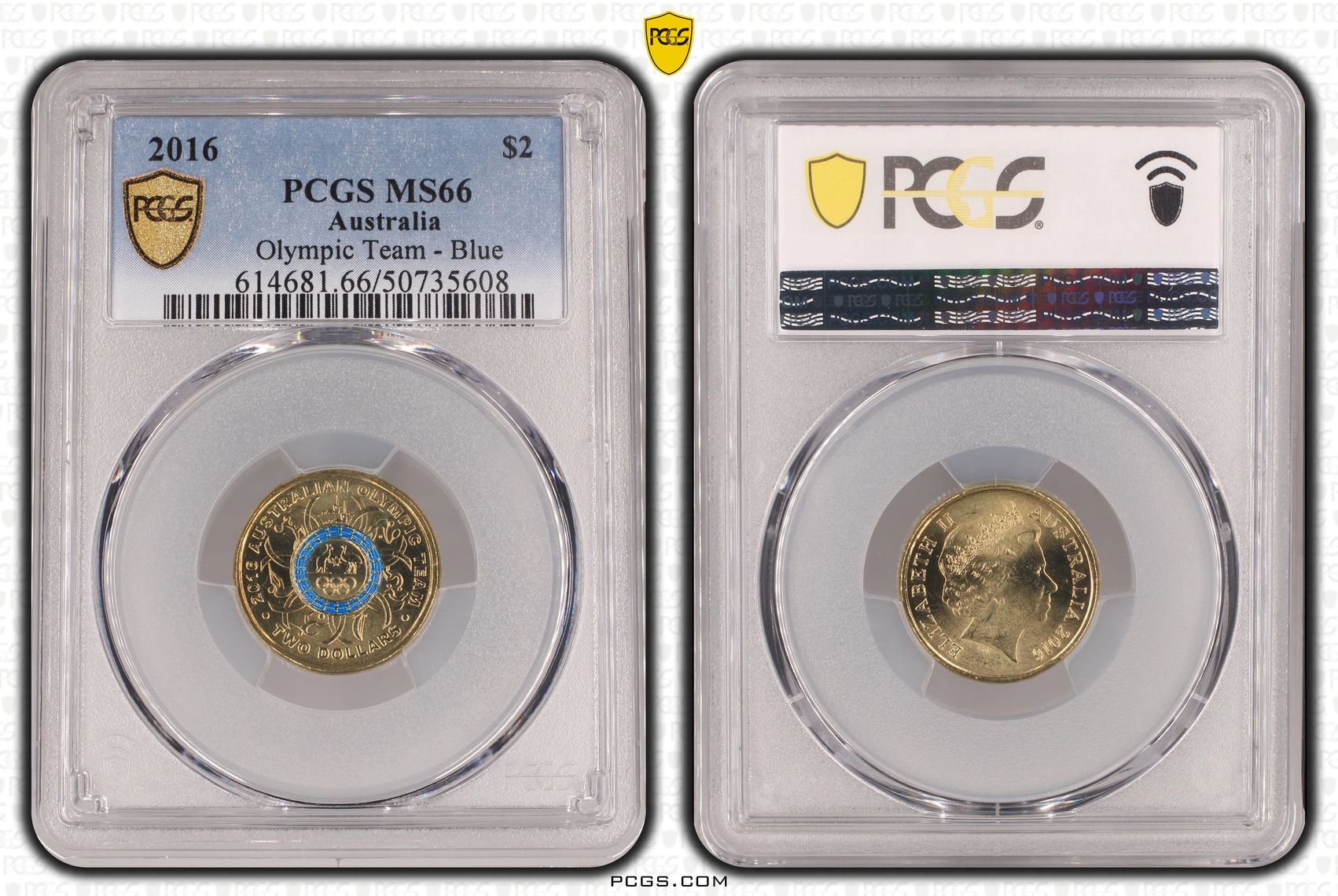 Olympic Team - Blue , Two Dollar, 2016, PCGS MS66