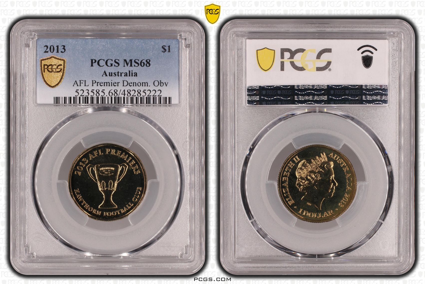 241 · AFL Premier Denom. Obv POP 11/0, One Dollar, 2013, PCGS MS68