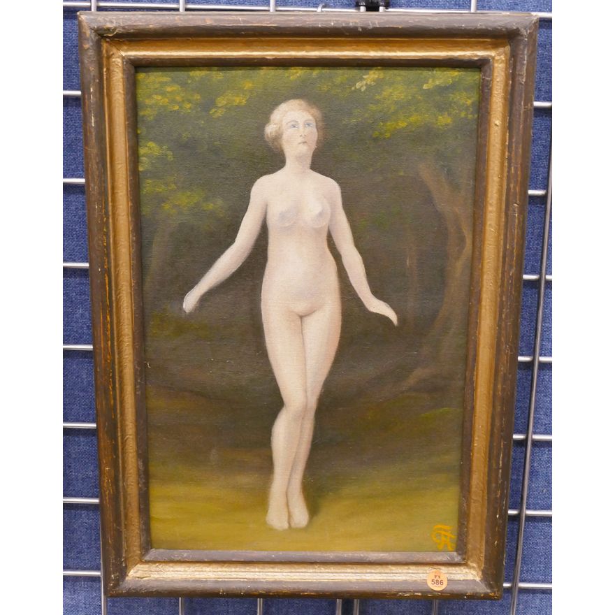 Cavour Hovenden Nude Woman Oil Painting- 21x15''