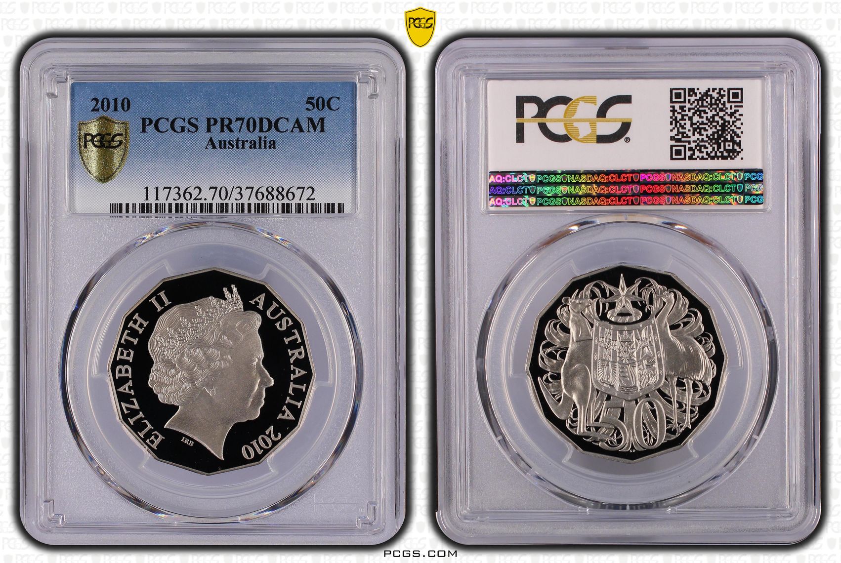 Fifty Cent, 2010, PCGS PR70DCAM