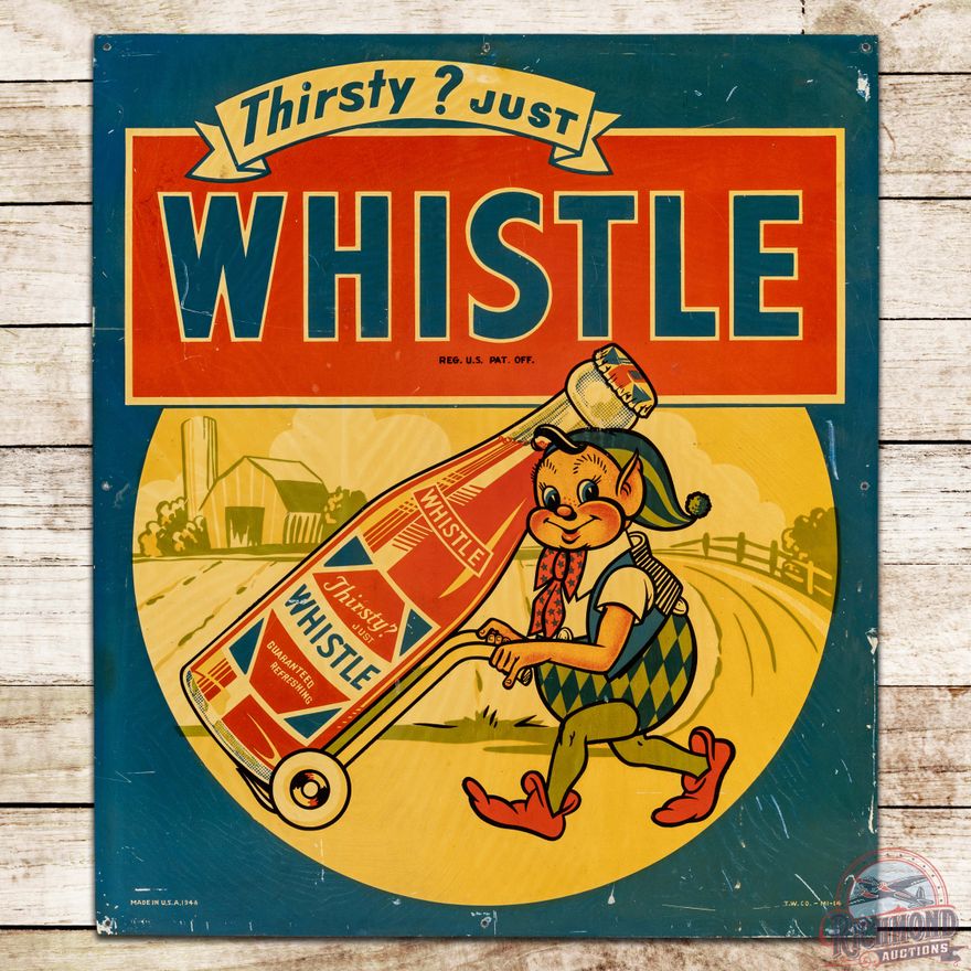 Thirsty? Just Whistle SST Sign w/ Elf & Bottle
