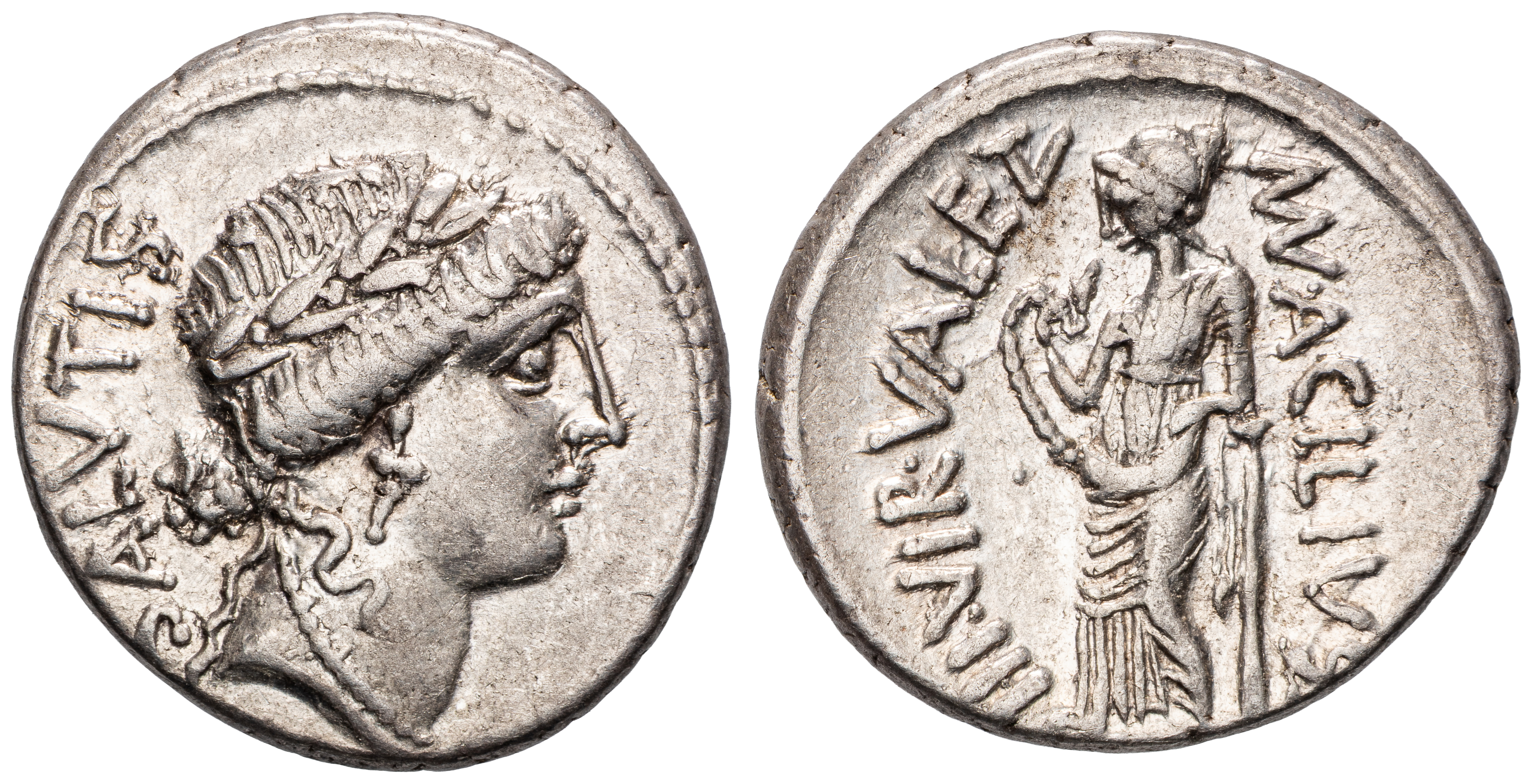 Mn. Acilius, Ar Denarius, 49 Bc, Ef