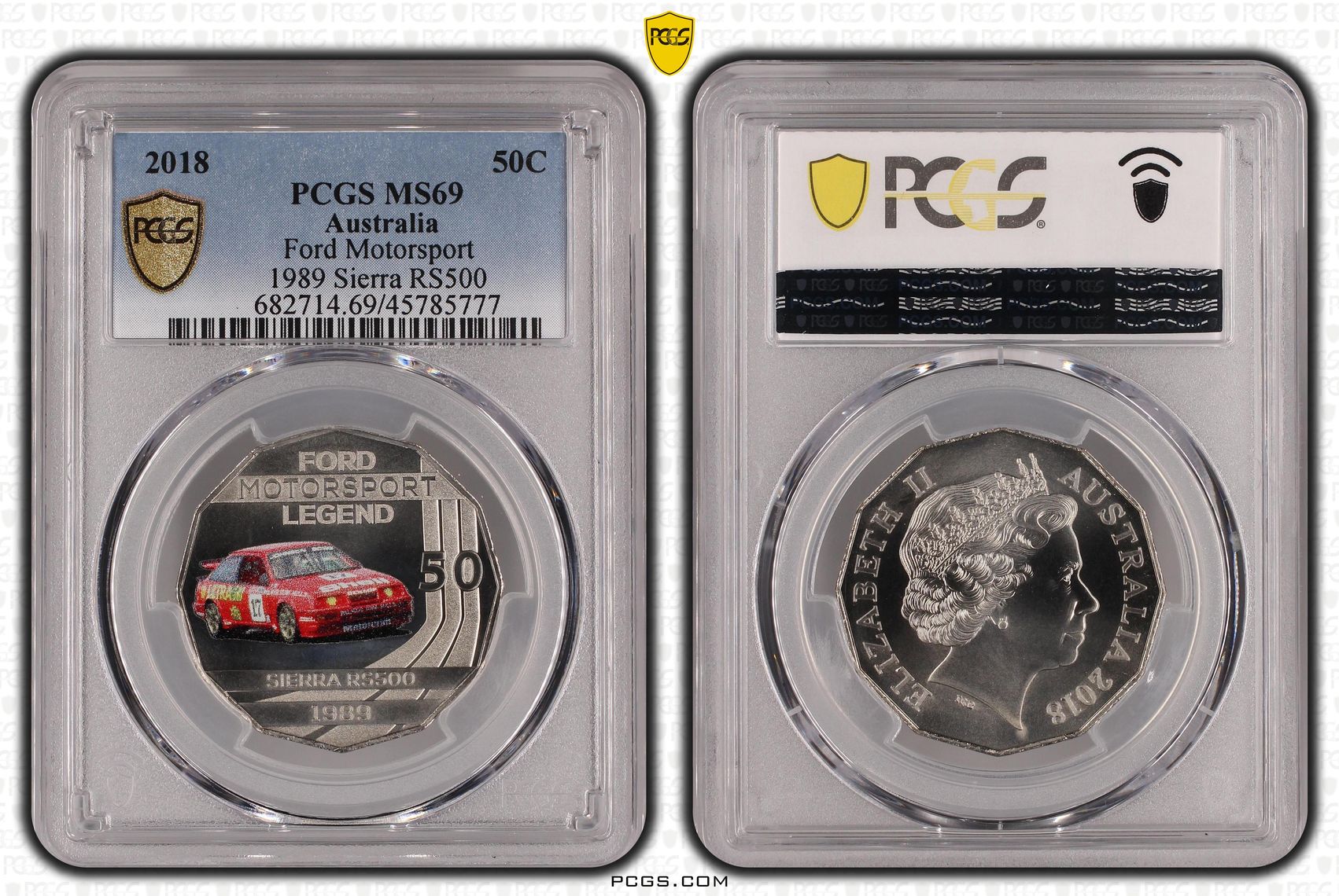 Ford Motorsport - 1989 Sierra RS500, Fifty Cent, 2018, PCGS MS 69