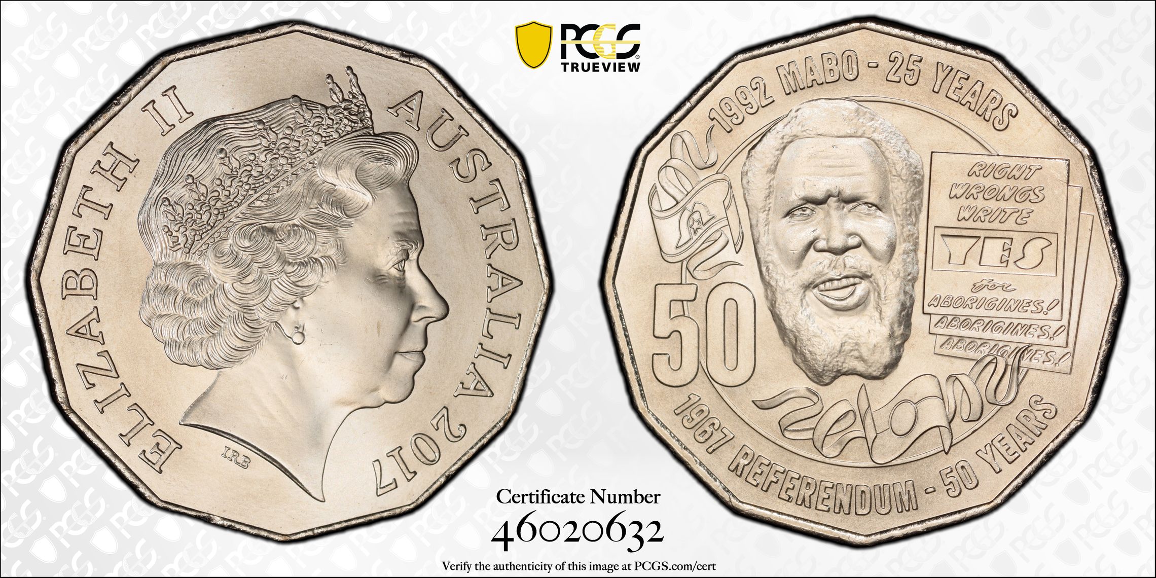373 · MABO Pride & Passion POP 10/0, Fifty Cent, 2017, PCGS MS68