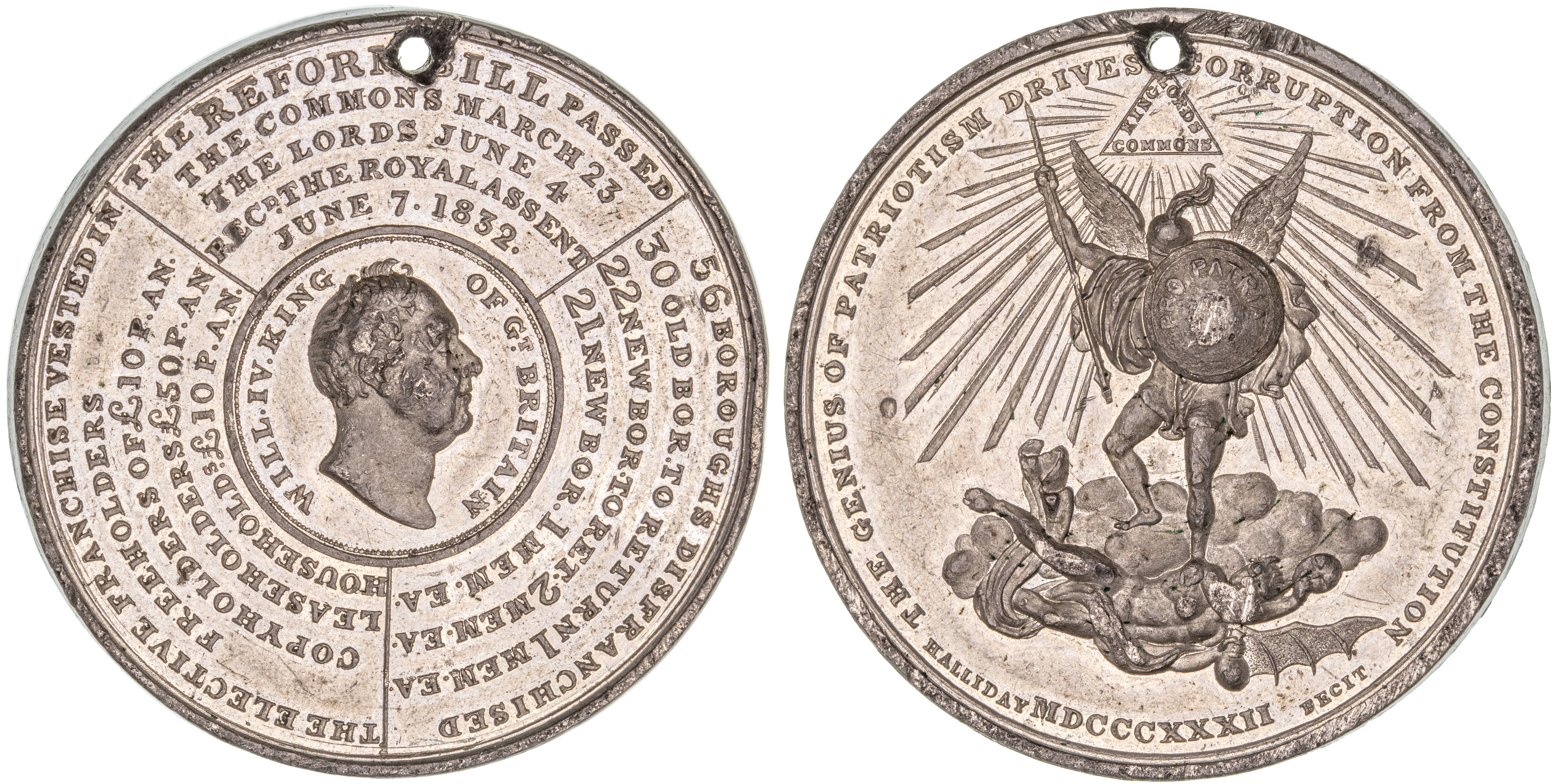 79 · Great Britain, Reform Bill Medal, 1832, EF