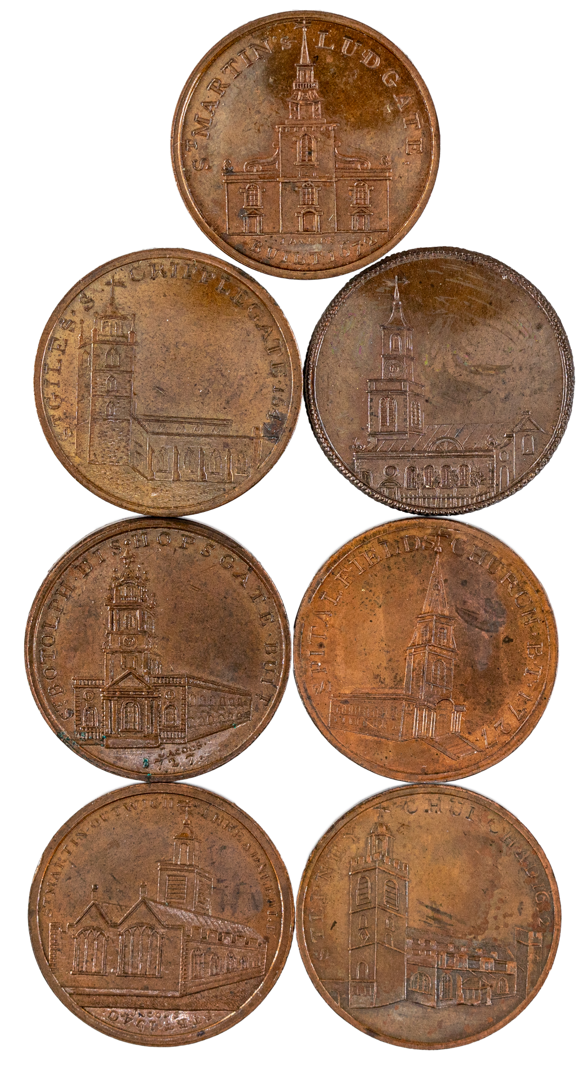 Great Britain, Skidmore's Churches & Gates, Halfpenny, 1790's, aUNC