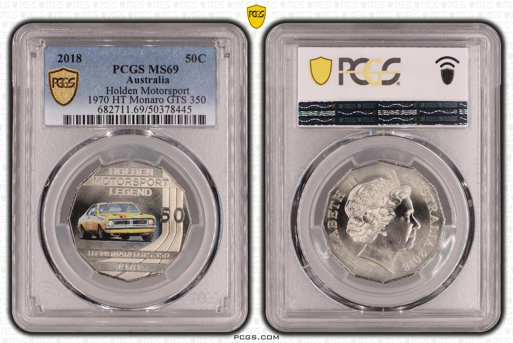 Holden Motorsport - 1970 HT Monaro GTS 350 , Fifty Cent, 2018, PCGS MS69