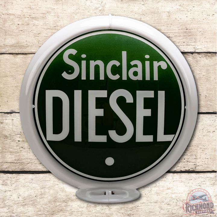1950's Sinclair Diesel Complete 13.5" Gas Pump Globe