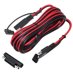 KUNCAN 25FT SAE TO SAE 2 PIN EXTENSION CABLE DC POWER 16AWG HEAVY DUTY BATTERY QUICK DISCONNECT/CONNECT WIRE HARNESS WITH SAE CONN
