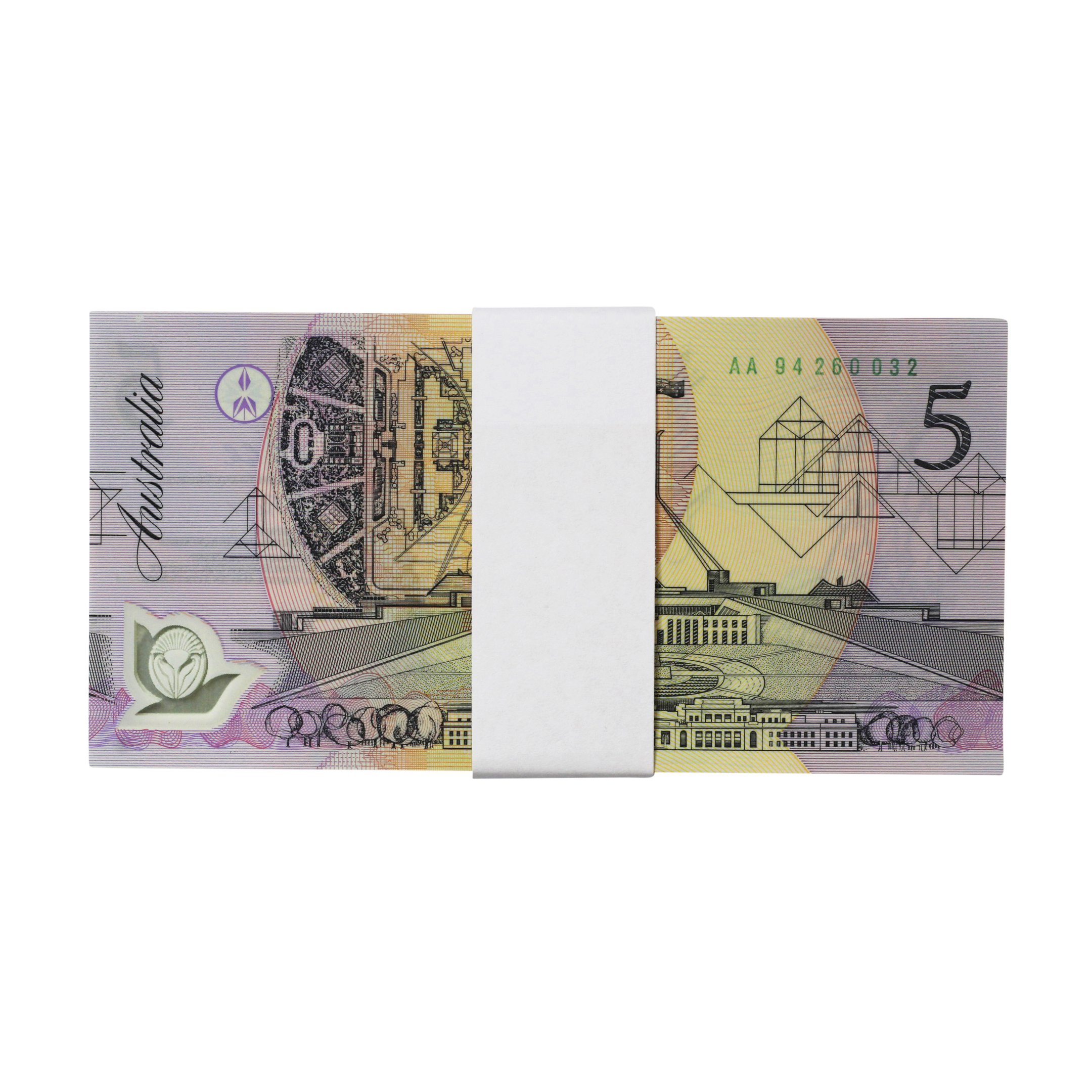 2127. · Bundle, Fraser/Cole, Five Dollars,  1992, UNC